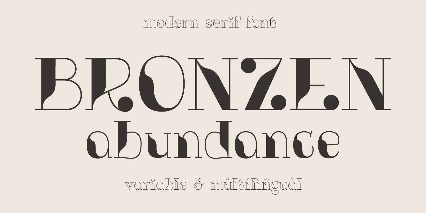 Przykład czcionki Bronzen Abundance Line